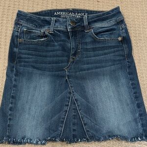American Eagle Outfitters Blue Denim Mini Skirt